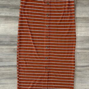 Striped Button-Down Maxi Dress